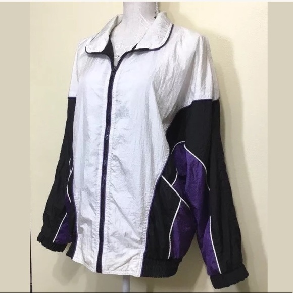 🔵 Vintage Track Suit Jacket Windbreaker - Picture 2 of 7